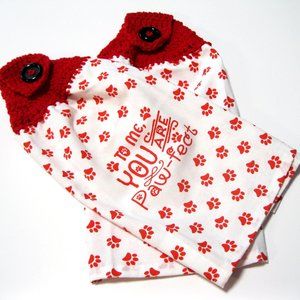 Hanging Double Sided Kitchen Towels New Set of 2